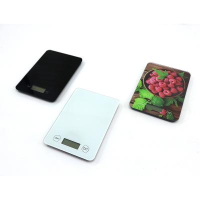 China Cafe Kitchen Scales Kitchen Accessories Table Top Food Scale Small Tempered Glass Digital Food Kitchen Scale for sale