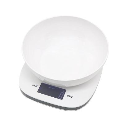 China Sustainable Design Fashion Food Scale Electronic Digital Kitchen Scale With Bowl for sale