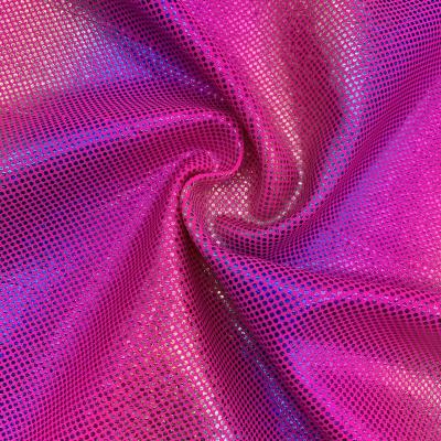 China Customized Viable Hot Selling Colorful Silver Color 82%Nylon 18%Spandex 7 Laser Swimwear Suit Fabric for sale