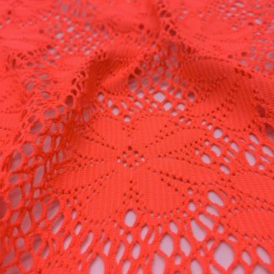 China Hot sale customized color viable 90%polyester 10%spandex hollowed-out jacquard fabric for swimwear for sale