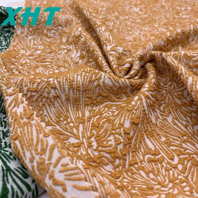 China Sustainable Hot Selling Customized Color Woven Jacquard Cotton Seersucker For Swimwear for sale