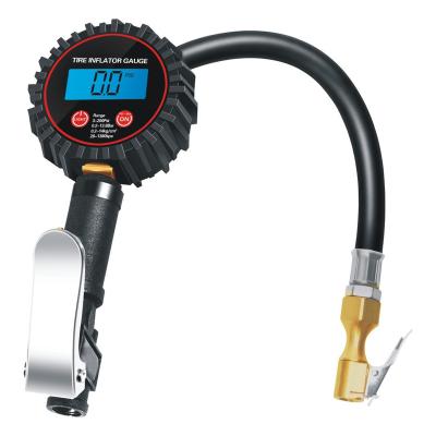 China Accurate Portable Car Tire Deflator Gun Digital Tire Pressure Gauge 250 PSI With Backlit LCD Display Tire Inflator Gun 86500A for sale