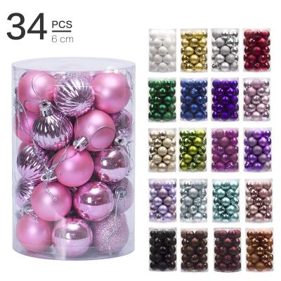 China Indoor Christmas Amazon Decoration In Stock 6 Cm Christmas Tree Hanging Ball Ornaments Christmas Decoration Balls for sale