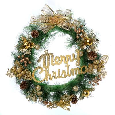 China Home Decorative Christmas Garland Christmas Wreath Christmas Wreath Christmas Door Decoration 40cm Christmas Gift with Gold Ornaments for sale