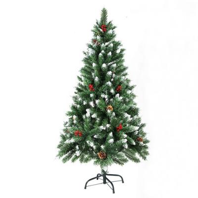 China Artificial Christmas Tree With Snowy Customized Home Christmas 210cm PVC Artificial Christmas Tree Decoration High Quality Green Snowmaker With CE ROHS for sale