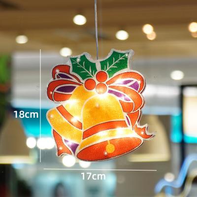 China Colorful 3D Indoor Christmas Decoration Window Hanging Moon LED Christmas Light Fawn Bells Pine Tree Stars Christmas Deer Christmas Decoration Light for sale