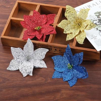 China Christmas Tree Garland Garland Decoration Artificial Glitter Christmas Running Flower Christmas Indoor Decoration for sale