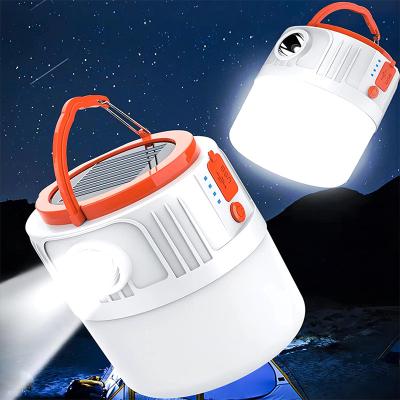 China Amazon Hot Selling Garden Solar Camping Lights USB Rechargeable Remote Control Solar LED Camping Lamp with Flashlight for sale