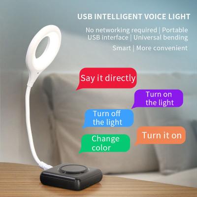 China Newest LED USB Smart Portable Foldable Foldable Living Room Voice Book Light Small Eye Protection Reading Lamp Desk Lamp Sleep Night Light for sale