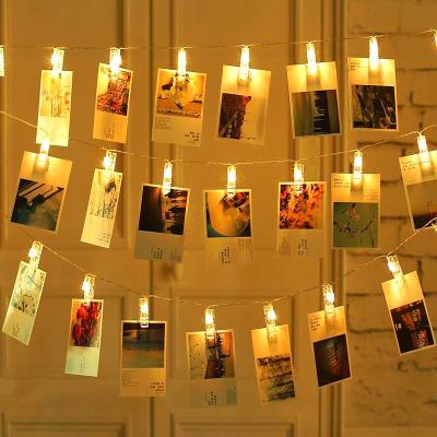 China Beautiful popular modern battery operated led string lights photo clip string lights for room decoration and kids parties for sale