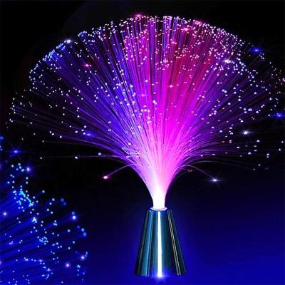 China Colorful Decoration Xmas Christmas Party Led Fiber Optic Lights Decor Flower Lamp for sale