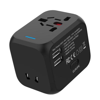 China OEM/ODM Residential/Versatile Universal Travel Charger International Travel Power Adapter All-in-One USB Plug for sale