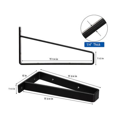 China Stainless / Metal Iron Wall 7 Inch Stainless Steel Triangle Hanging Floating Shelf Bracket Concealed for sale