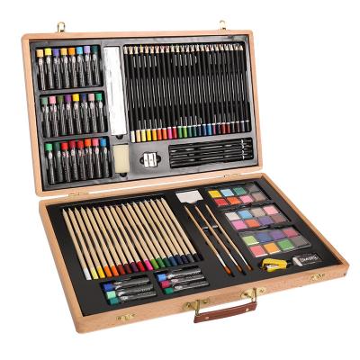 China Drawing Writing New Product Portable Painting Suit,Outdoor Solid Wood Paint Box Portable Oil Painting Box for sale