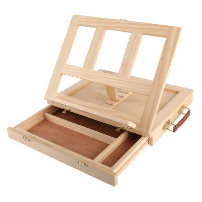 China Painting Easel Custom Design Beech Easel Painting Sketch Field Folding Portable Height Easel High Quality And Free Of Advertising for sale