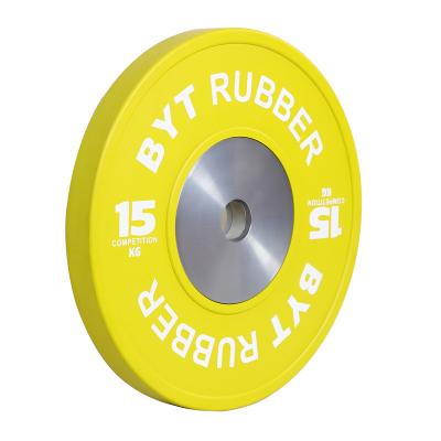 China Wholesale BYT Home Gym Competition Bumper Plates Universal Rubber Bumper Plates Bumper Plate for sale