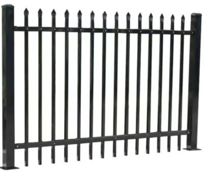 China ISO9001 hot sell wholesale wrought picket top garden steel tubular fence 6 ft tall durable prefabricated durable steel f for sale