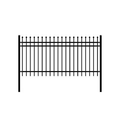 China Powder Coated Iron Modern Metal Tubular Fencing High Quality Garden Security Wrought Iron Panels for sale