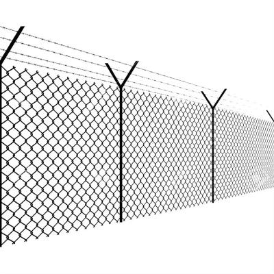 China Wholesale Hot Dipped Galvanized Cyclone Wire Mesh 8 ft Chain Link Fence Roll PVC Coated Chain Link Fence Panel for sale