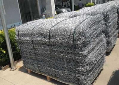 China Galvanized 60x80mm Woven Gabion Baskets Fine Mesh Metals Gabion Baskets for sale