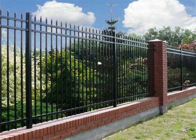 China Highway Black Tubular Fencing 1.2x2.0m Metal Picket Fence Panels for sale