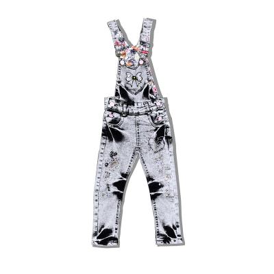 China 2022 summer organic popular denim factory wholesale breathable baby denim dress children clothing suspender jeans pants overall for sale