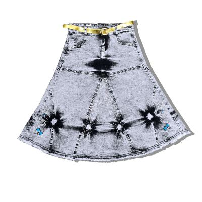 China Breathable Premium Jean Skirt Girls Skirt Girl Breathable Kids Skirts Summer Have Waistband for sale