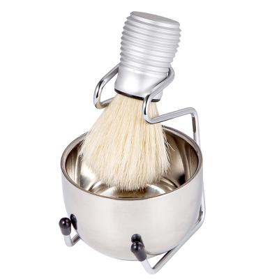 China New 2019 Luxury Stainless Shaving Bowl Holder With Bowl Shaving Set for sale