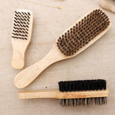 China Wholesale Shaving Brush OEM Natural Wooden Handle Long Boar Hair Beard Brush for sale