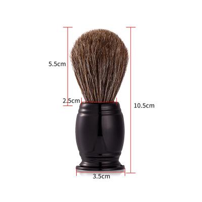 China Hot Selling Hair Plastic Men's Shaving Brush Horse Beard Grooming Shaving Brush for sale