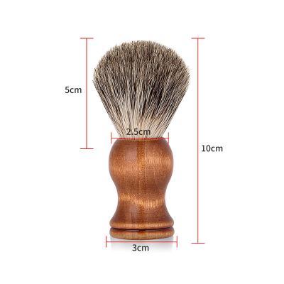 China Shaving Brush Hot Products Beard Training Tool Cleaning Brush Wooden Soft Badger Brush Facial Shaving for sale