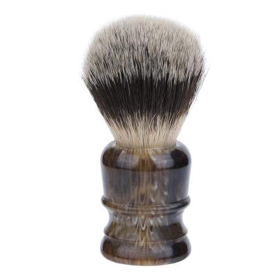 China Shaving brush shaving brush with badger hair and resin handle for shaving for sale