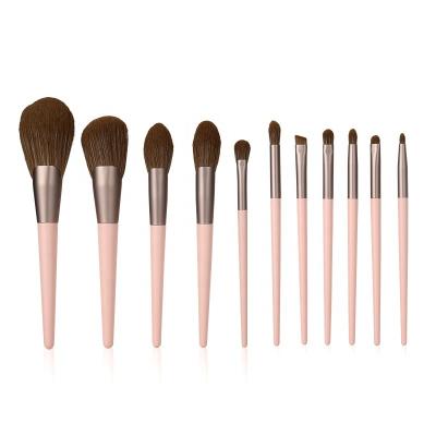 China Angular blush 2022 logo vegan soft private label luxury cosmetic pink makeup kit custom made makeup brush for sale