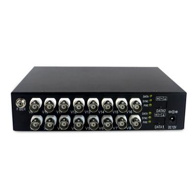 China CCTV System 16 Channel Hd CVI Fiber Video Converter BNC Video To Fiber Optic Transmitter For CVI TVI AHD 1.3mp/1mp CCTV Camera for sale