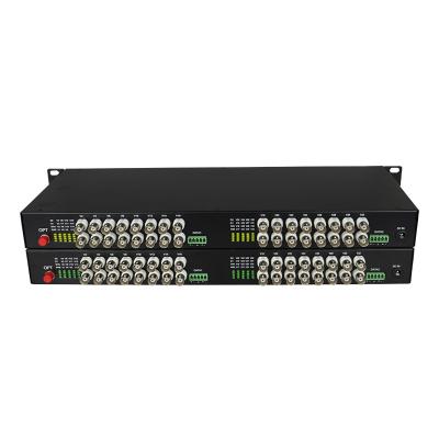 China Analog CCTV System 32 Camera CVBS Camera To Fiber Converter CCTV Media Converter For Fiber Converter CCTV Video System for sale