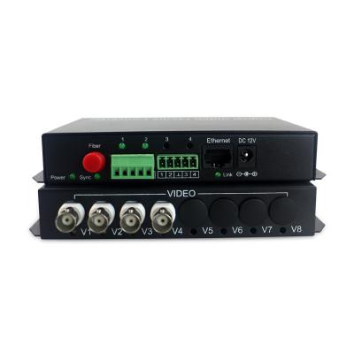 China CCTV System CCTV Media Converter BNC Video/Ethernet Fiber Optic Transmitter Receiver/Data For Analog Camera/CVBS Camera IP Camera for sale