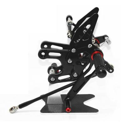 China Alloy HIGH QUALITY CNC 6061 ALUMINUM ALLOY MOTORCYCLE REAR SET SETS REAR FOOT REST FOR KAWASAKI ZX10R for sale