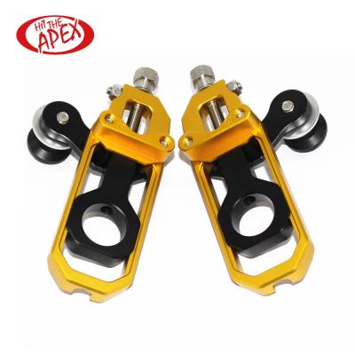 China 6061 Alloy CNC Chain Tensioner Chain Adjuster With Swingarm Spool Aluminum Alloy Kit For Suzuki GSXR600 GSX-R750 for sale