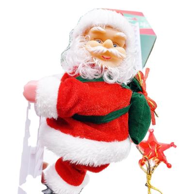 China Christmas Toys Wholesale Electric Bead Curtain Climb Stairs Christmas Decorations Christmas Gifts Doll for sale