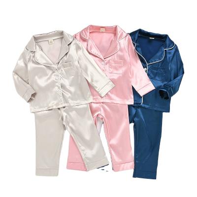 China Breathable Children's Home Cotton + Silk Pajamas Set Four Colors Optional Pajamas for sale