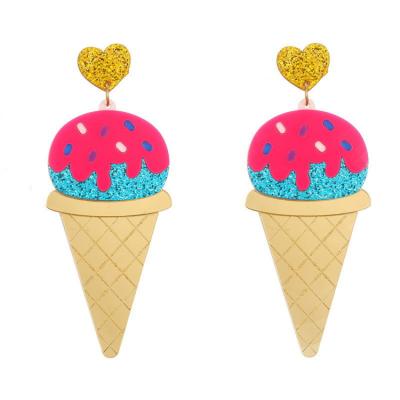 China Lady Light Jewelry Accessories FASHIONABLE Women's Earrings Ice Creams Daliy Women's Earrings Jewelry Hoops Dangle Earrings For Girls for sale