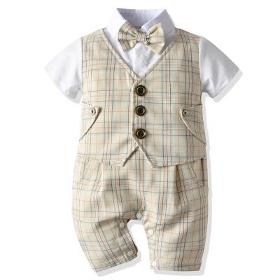 China Polyester / Cotton Wholesale Boys Two Vest Short Sleeve Children's Onesie for sale