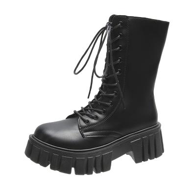 China Other new autumn and winter female boots in the thick sole motorcycle boots British wind boots for sale