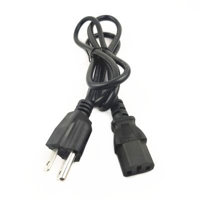 China Standard USA 3pin Power Cord Home Appliance ETL American Mains Plug With IEC C13 Connector Power Cable for sale