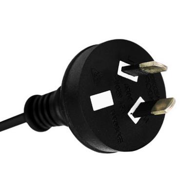 China Home Appliance Black Australia SAA Approved 2 Pin Salt Lamp Power Cord And Plug for sale