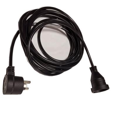 China Convenient SAA approved heavy duty extension cord with 15A plug and 250V plug for sale