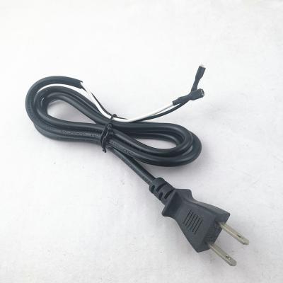 China Japanese standard home appliance Two-pin plug power cord, tail terminal processing, length can be customized according to customer requirements for sale