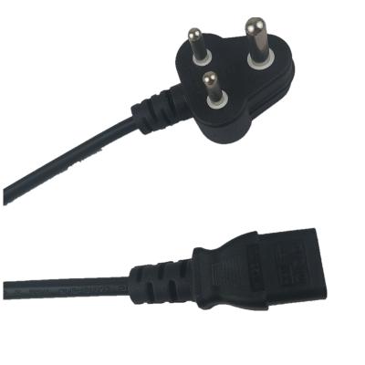 China Home Appliance Mid-South 250V Power Socket Copper Wire Cable Middle East Power Line India 3pin African Standard Plug for sale