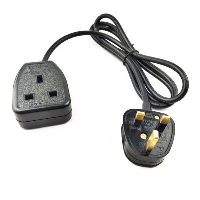 China British Standard Home Appliance Extended Power Cord , BS1363 Plug Connected To British Standard Plug for sale