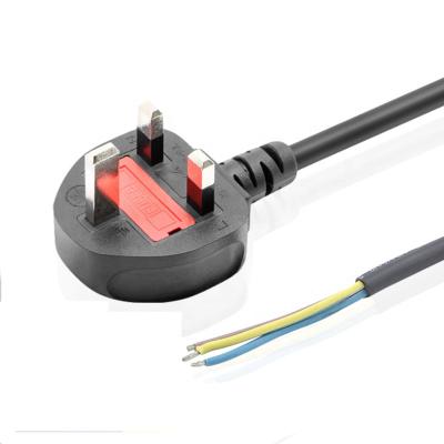 China British standard home appliance Three-core plug power cord, the tail is peeled off, the tail can be processed at will for sale